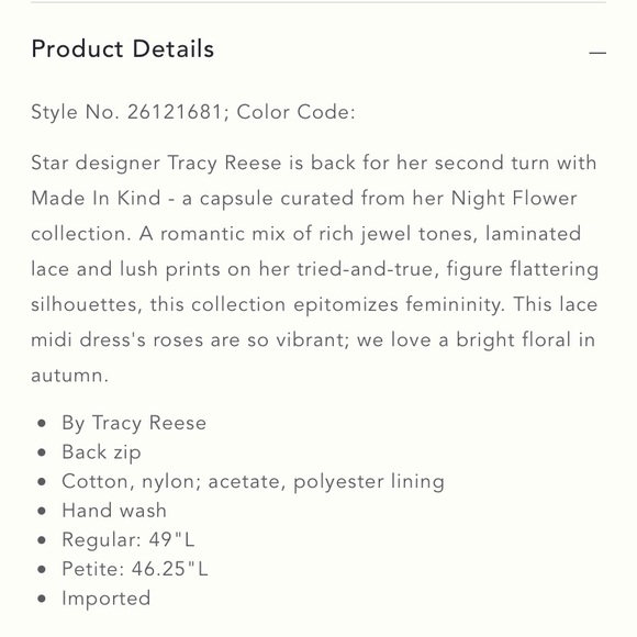 Anthro Tracy Reese Noisette Lace Dress 2P - Picture 5 of 8